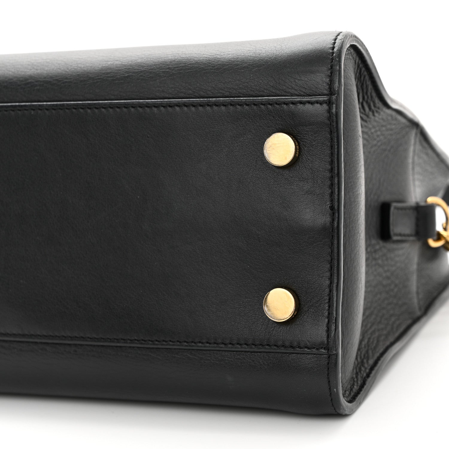 Saint Laurent Calfskin Monogram Baby Cabas Black 10 of 20