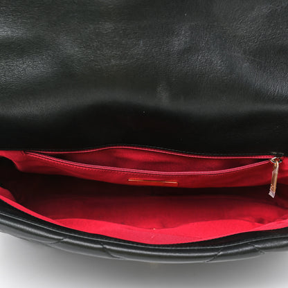 Chanel Goatskin Quilted Maxi Chanel 19 Flap Black 4 of 4