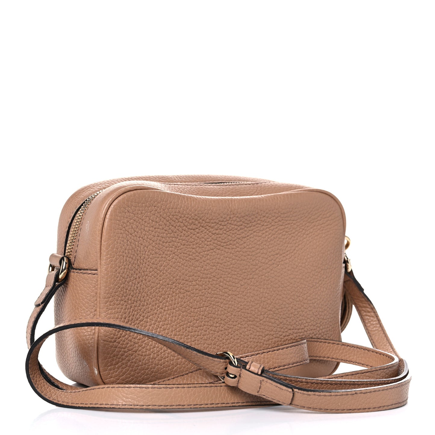 Pebbled Calfskin Small Soho Disco Bag Camelia