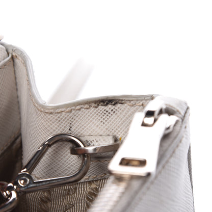 Prada Saffiano Lux Mini Double Zip Galleria Tote Talco 12 of 12