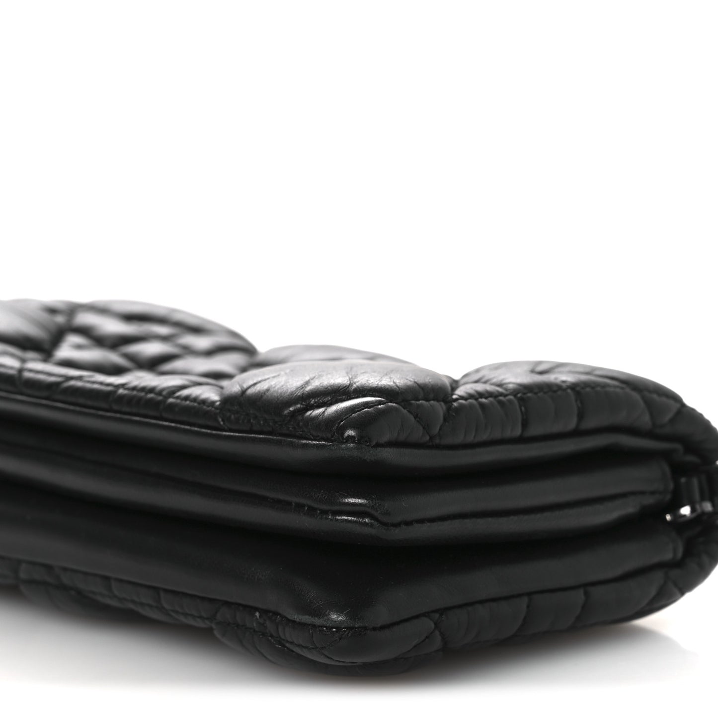 Calfskin Macrocannage Mini Caro Bag Black