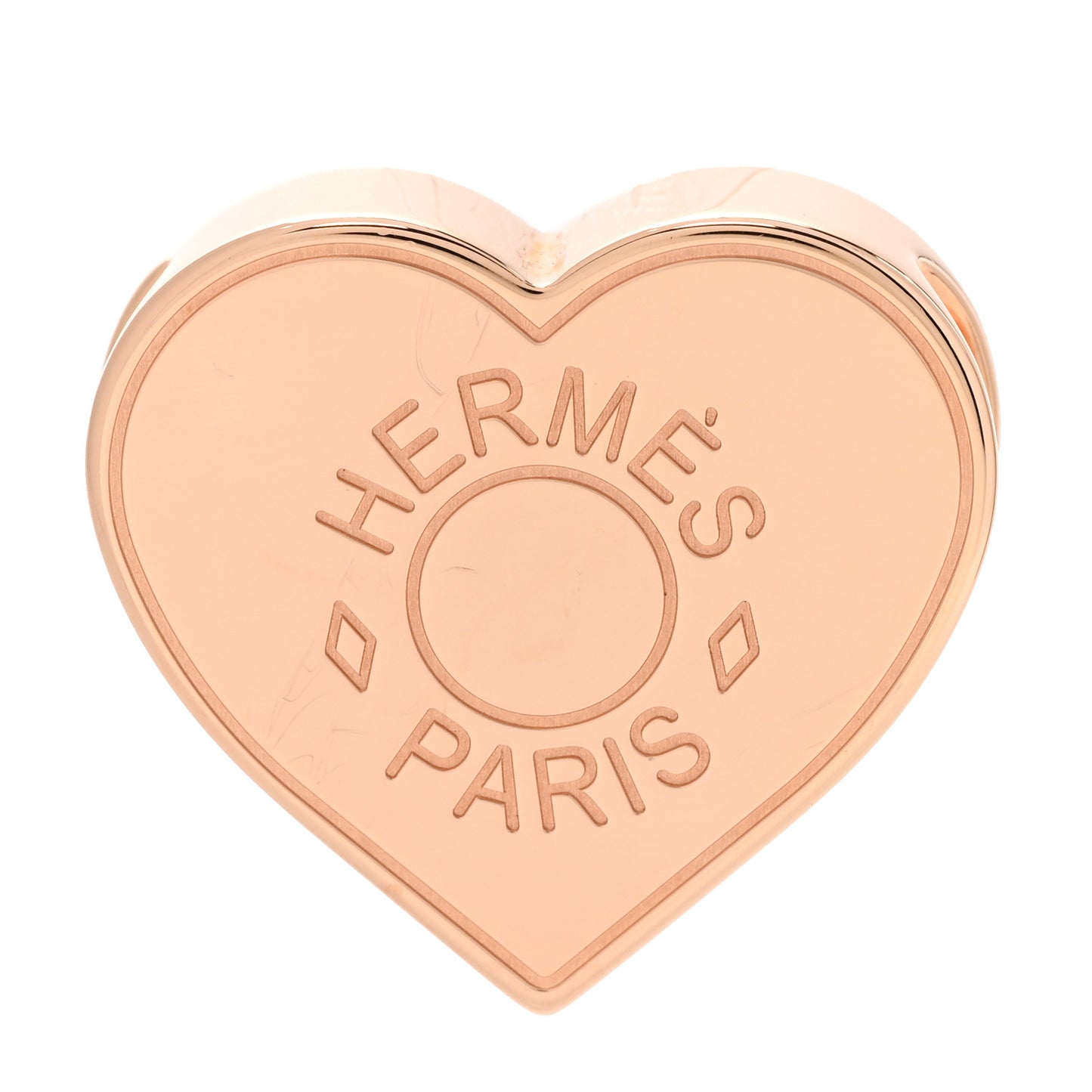 Rose Gold Plated Brass Mini Coeur Twilly Scarf Ring