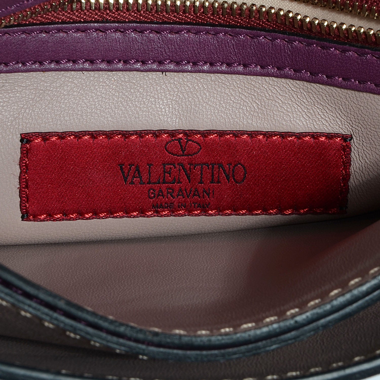 Valentino Garavani Nappa Rockstud Wristlet Clutch Aubergine 6 of 9