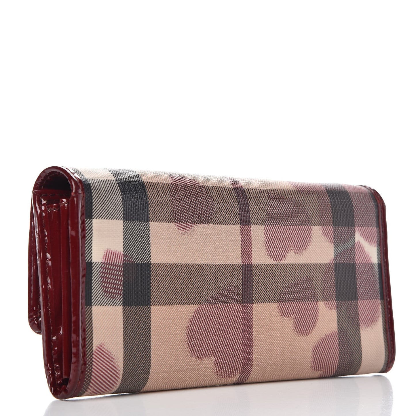 Nova Check Heart Wallet Berry Red