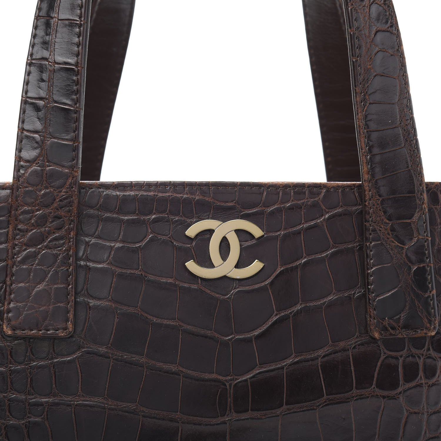 Chanel Alligator Calfskin Tote Dark Brown 12 of 12