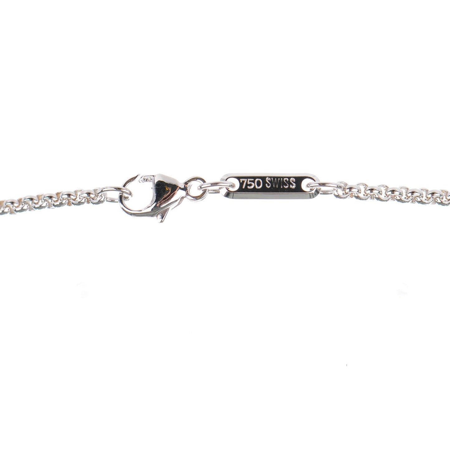 18K White Gold Happy Diamonds Cross Pendant Necklace