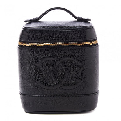 Chanel Caviar Vanity Cosmetic Case Black 1 of 9