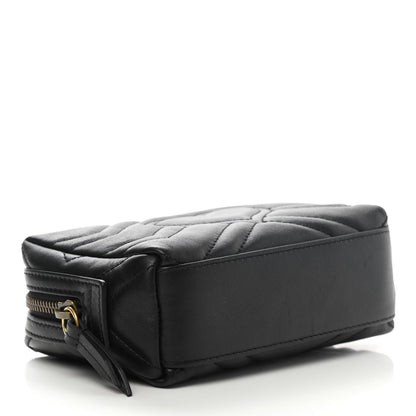 Gucci Calfskin Matelasse GG Marmont Cosmetic Case Black 4 of 9