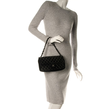 Chanel Velvet Chain Small Single Flap Black 2 of 8