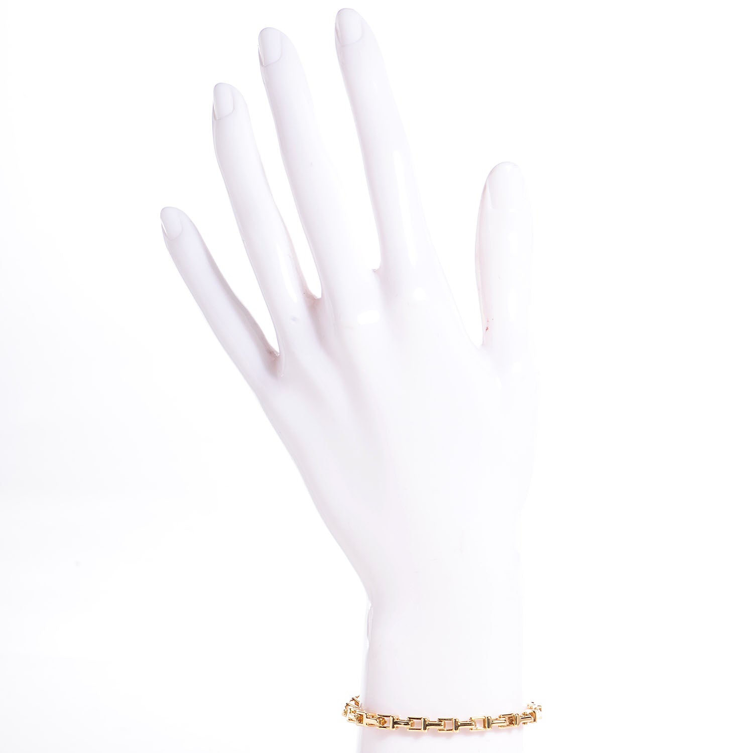 Tiffany 18K Yellow Gold Narrow T Chain Bracelet 2 of 7