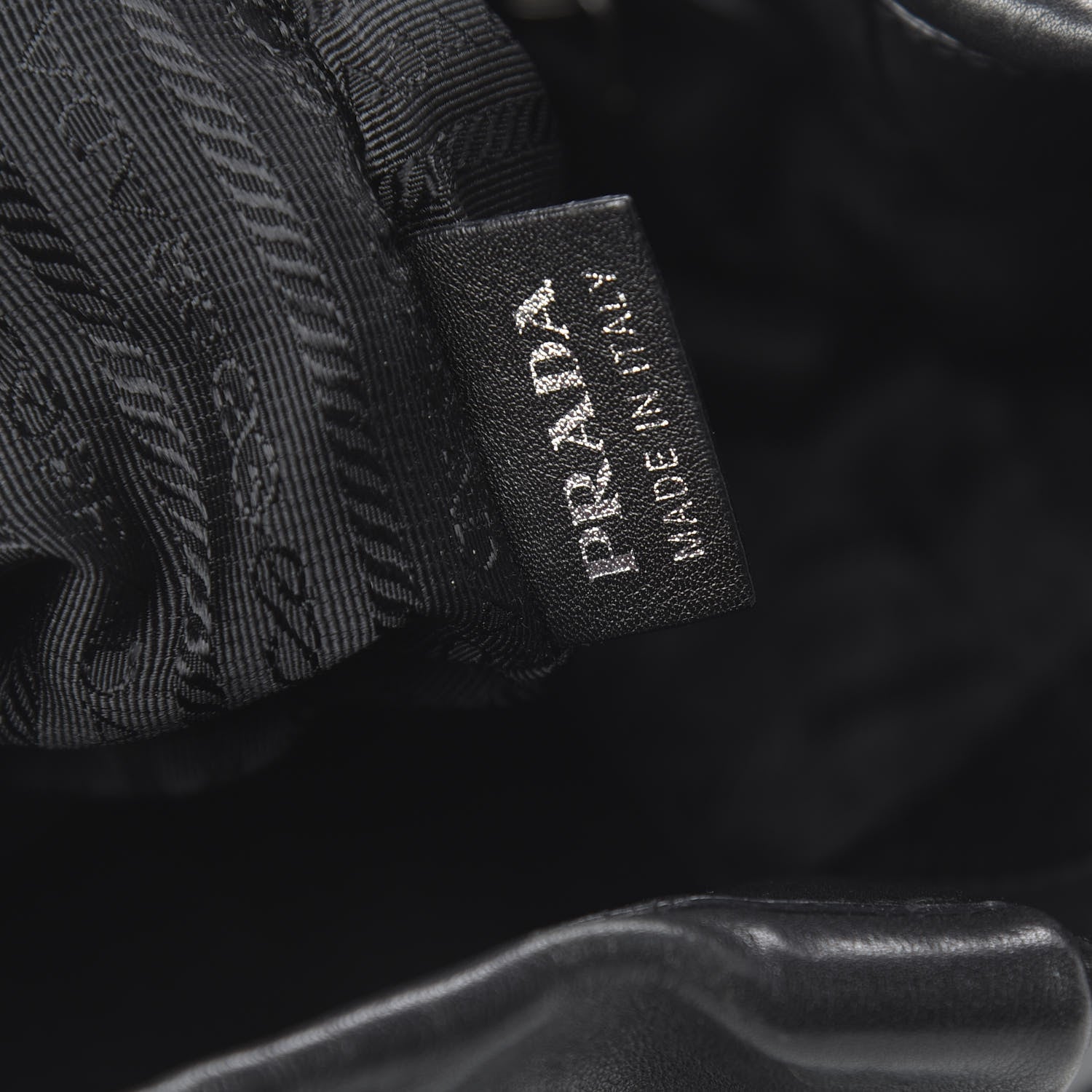 Prada Soft Calfskin Pleated Hobo Black 7 of 12