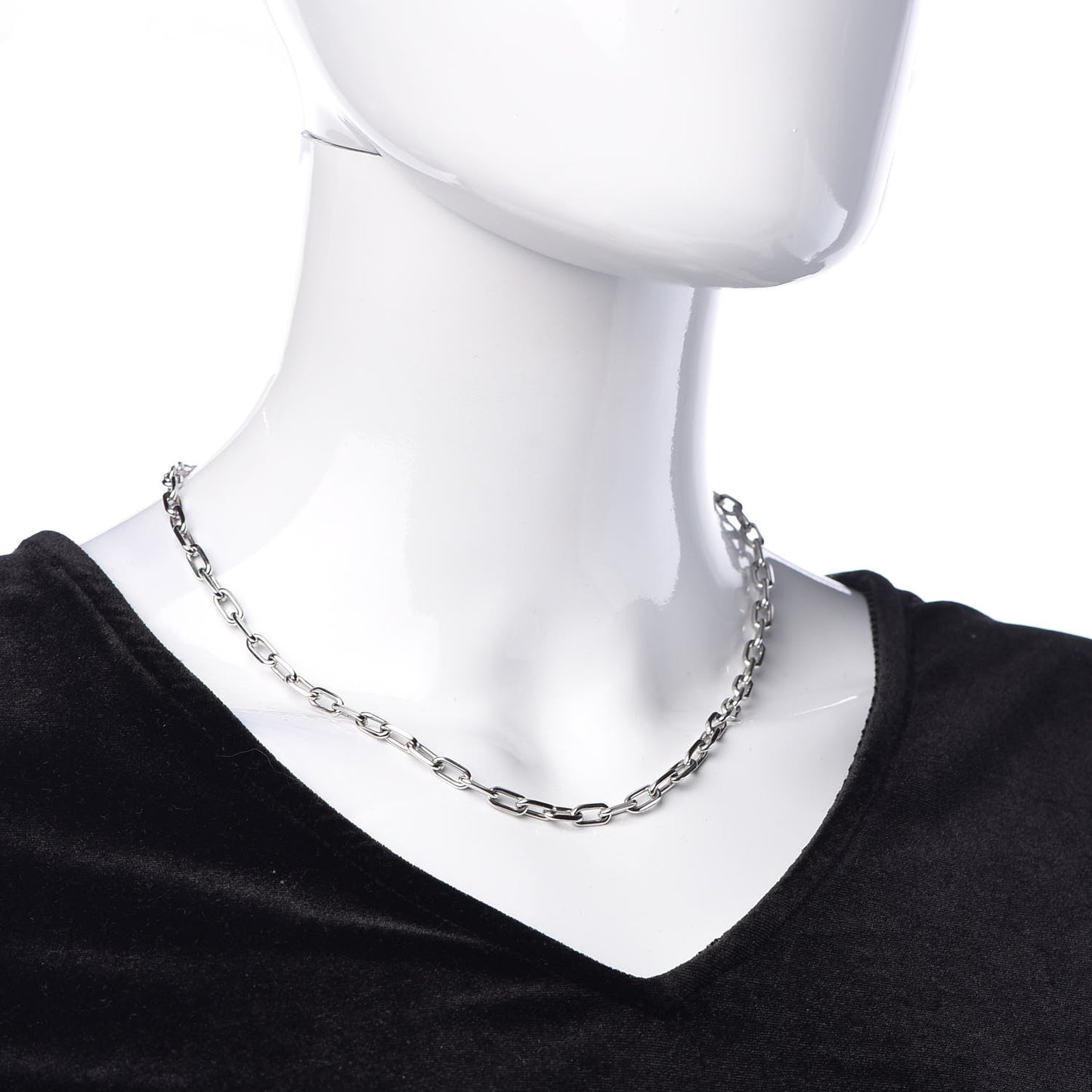 18K White Gold 5mm Spartacus Chain Necklace