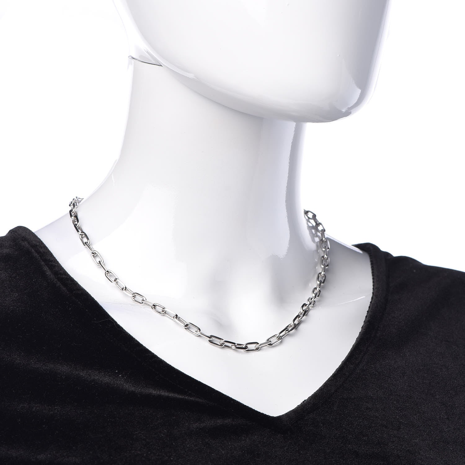 Cartier 18K White Gold 5mm Spartacus Chain Necklace 2 of 5