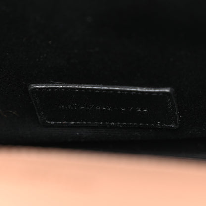 Saint Laurent Grain De Poudre Matelasse Chevron Monogram Envelope Clutch Vintage Peach 7 of 8