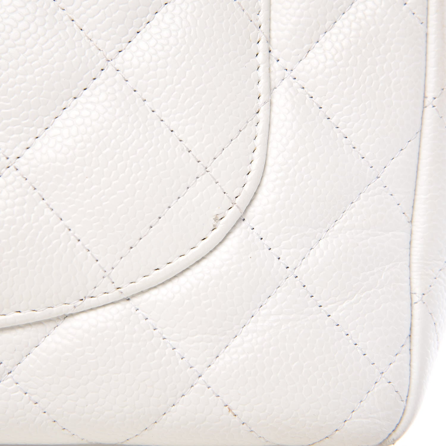 Chanel Caviar Quilted Jumbo Single Flap White 17 of 17