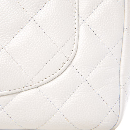 Chanel Caviar Quilted Jumbo Single Flap White 17 of 17