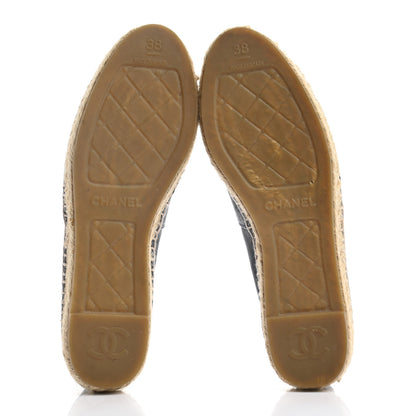 Chanel Lambskin CC Espadrilles 38 Navy 5 of 11