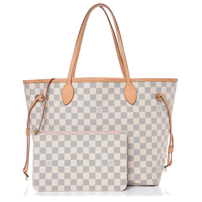 Louis Vuitton Damier Azur Neo Neverfull MM Rose Ballerine 1 of 10