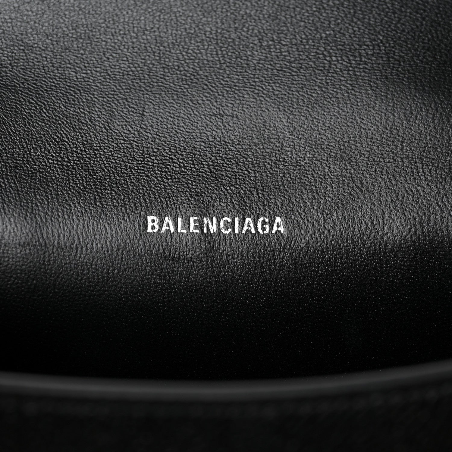 Balenciaga Grained Calfskin Hourglass Top Handle Bag XS Black 6 of 9