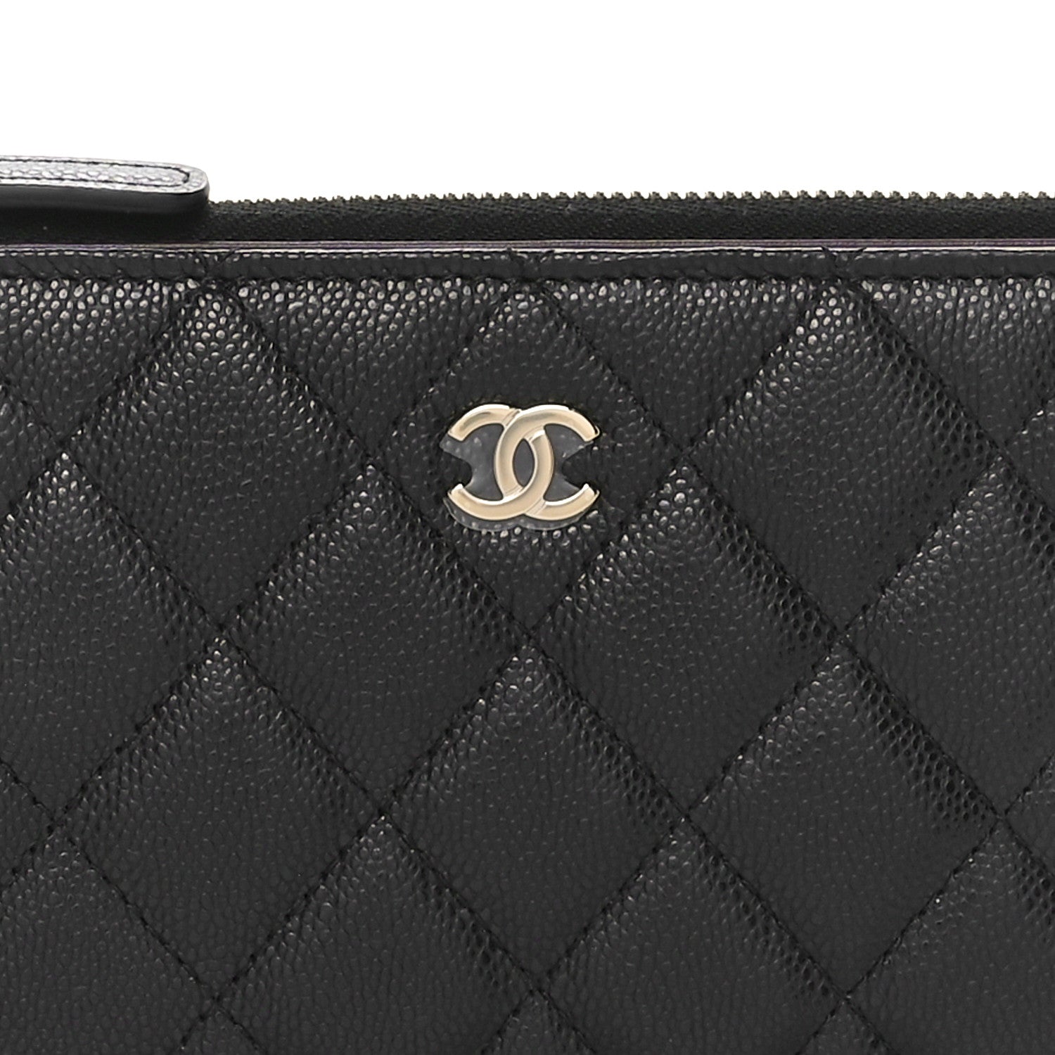 Chanel Caviar Quilted Long Zip Wallet Black 7 of 9