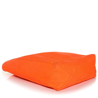 Celine Python Vertical Cabas Fluo Orange 4 of 7