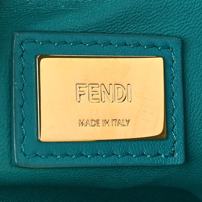 Fendi Vitello Morgan Shiny Nappa Medium Peekaboo Iconic Satchel Lavagna Lago 7 of 9