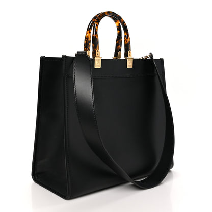 Fendi Vitello King Plexiglass Medium Fendi Sunshine Shopper Tote Black 3 of 9