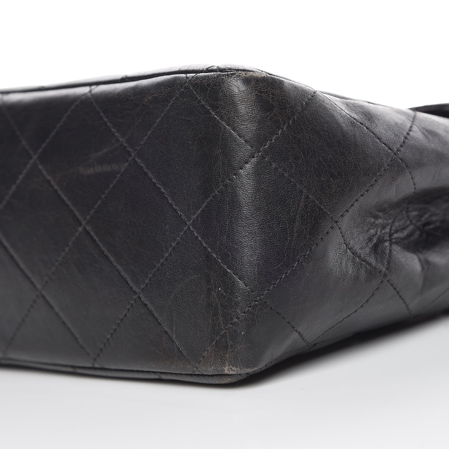 Chanel Lambskin Quilted Jumbo Single Flap Black 14 of 19
