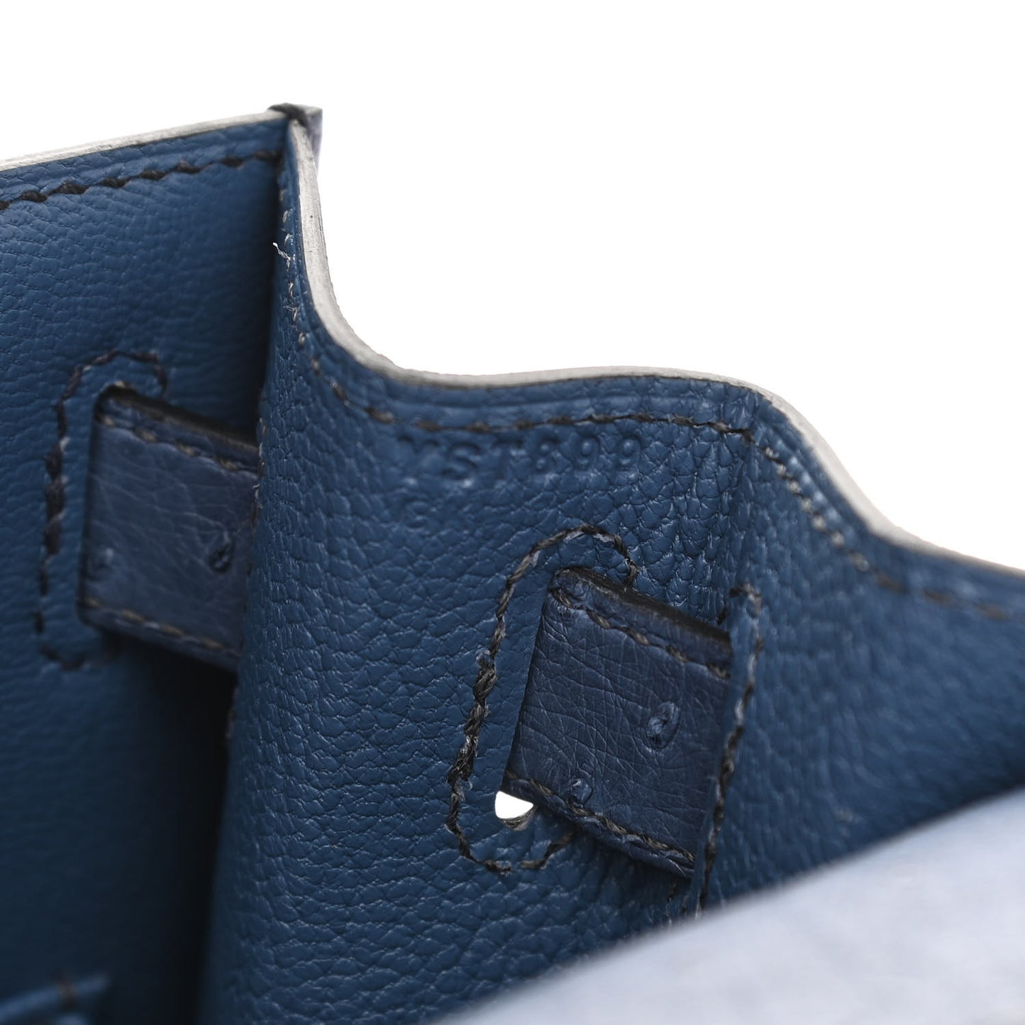 Ostrich Kelly Sellier 28 Bleu Roi