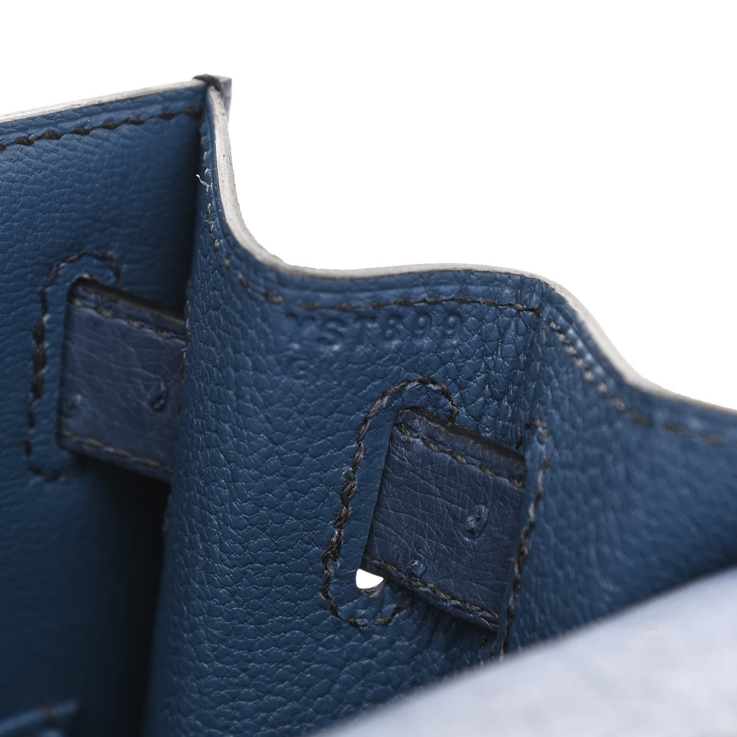 Hermes Ostrich Kelly Sellier 28 Bleu Roi 6 of 15
