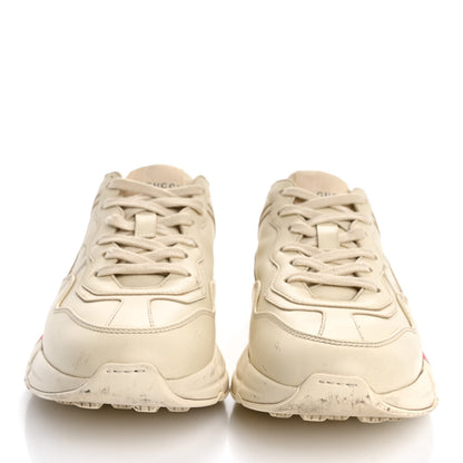 Gucci Calfskin Logo Womens Rhyton Sneakers 37 Ivory 3 of 13