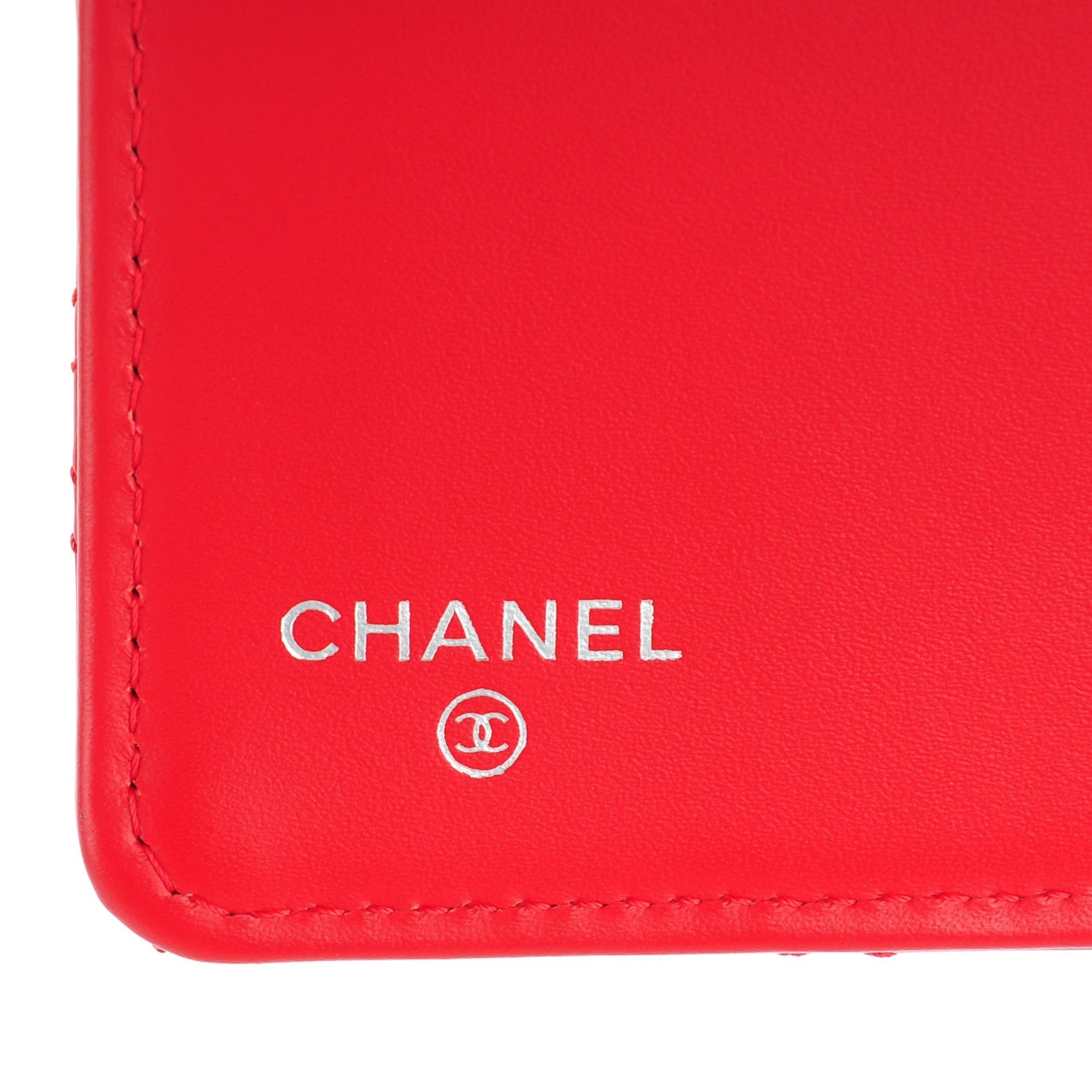 Chanel Patent Calfskin Quilted Double Stitch Yen Wallet Red 6 of 9