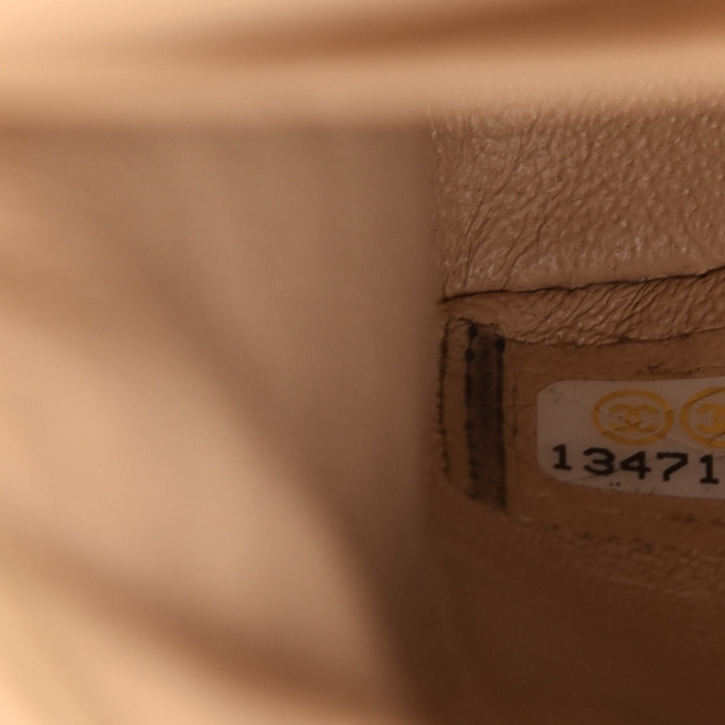Caviar Quilted Medium Double Flap Beige