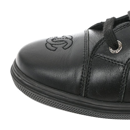 Chanel Calfskin Mens CC Cap Toe Sneakers 40 Black 12 of 12