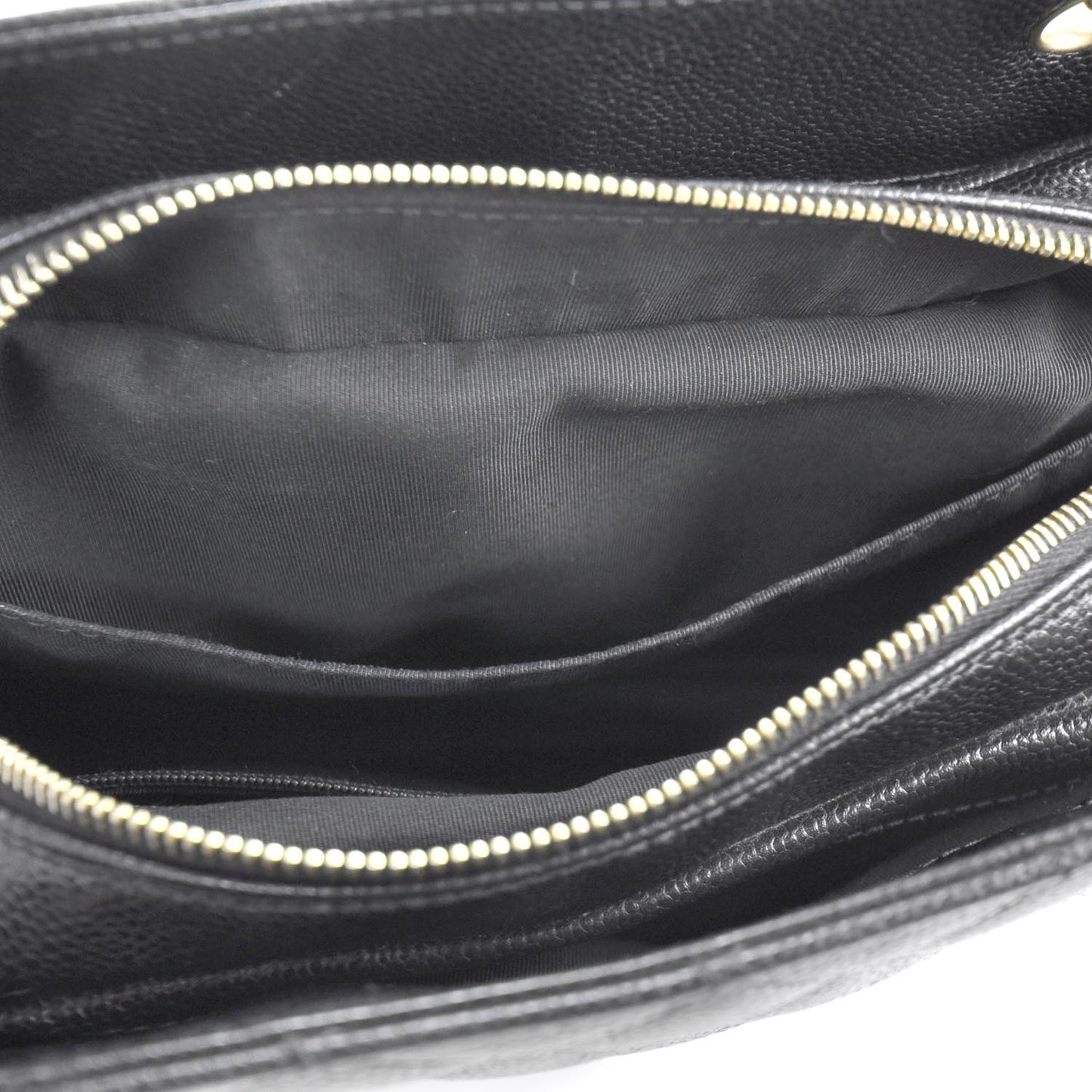 Caviar Quilted Petit Timeless Tote PTT Black