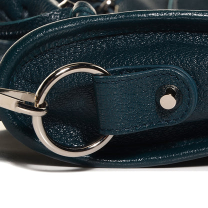 Balenciaga Chevre Silver Metallic Edge Hardware City Bleu Paon 8 of 12