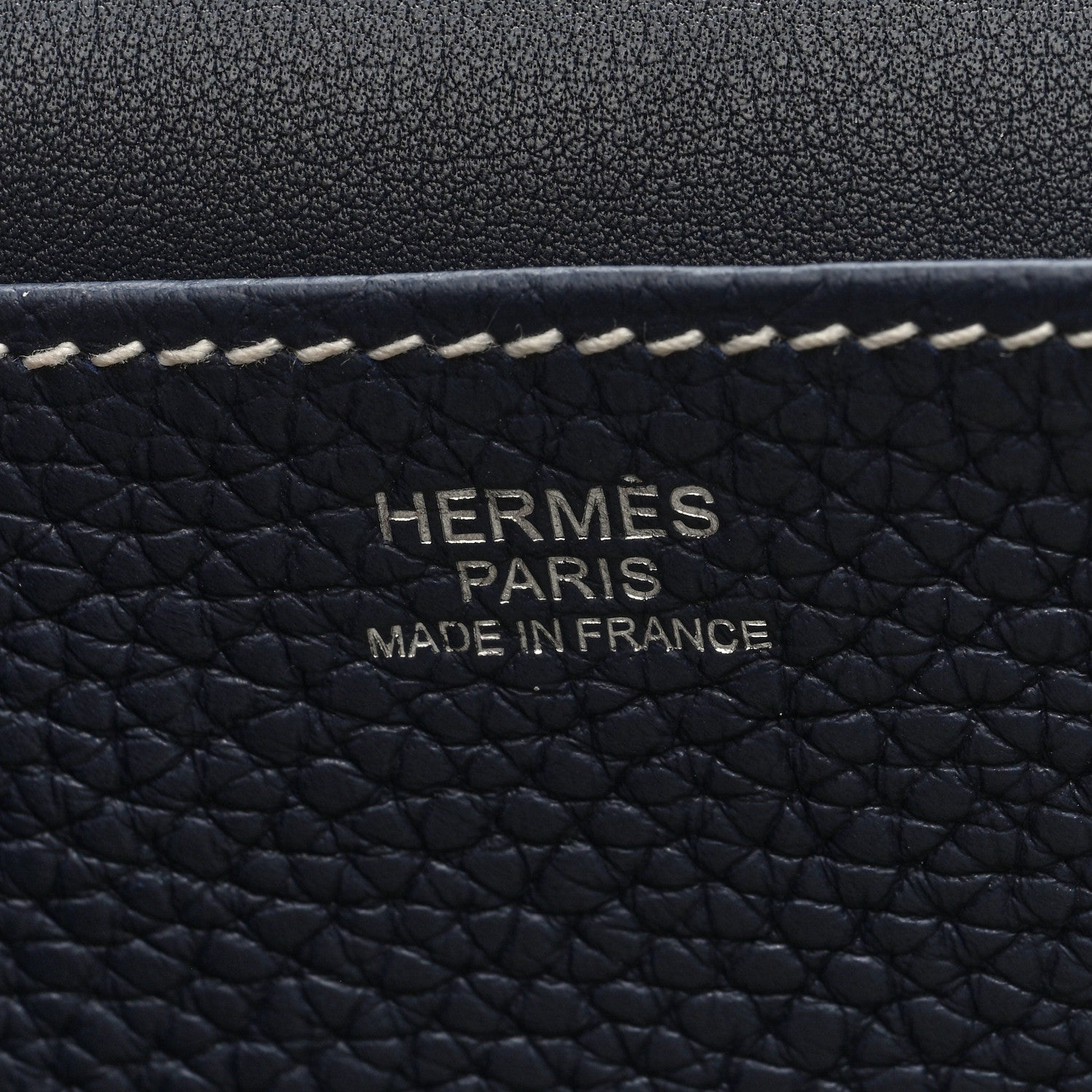 Hermes Taurillon Clemence Halzan 31 GM Bleu Saphir 6 of 10
