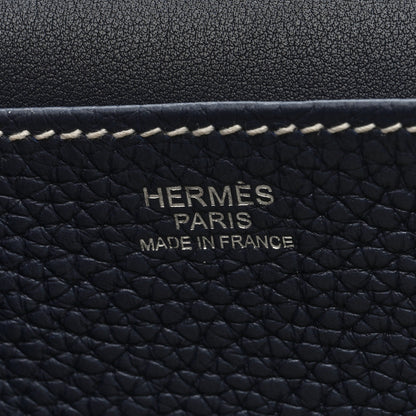 Hermes Taurillon Clemence Halzan 31 GM Bleu Saphir 6 of 10