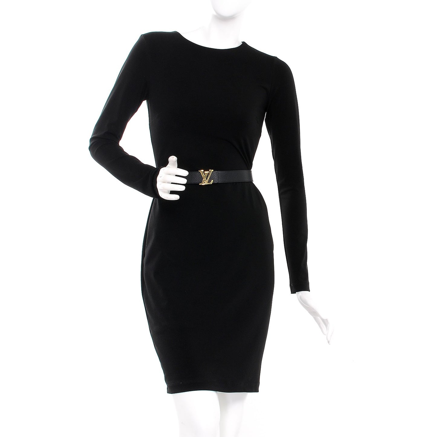 Taurillon Calfskin 30mm LV Initiales Reversible Belt 85 34 Black