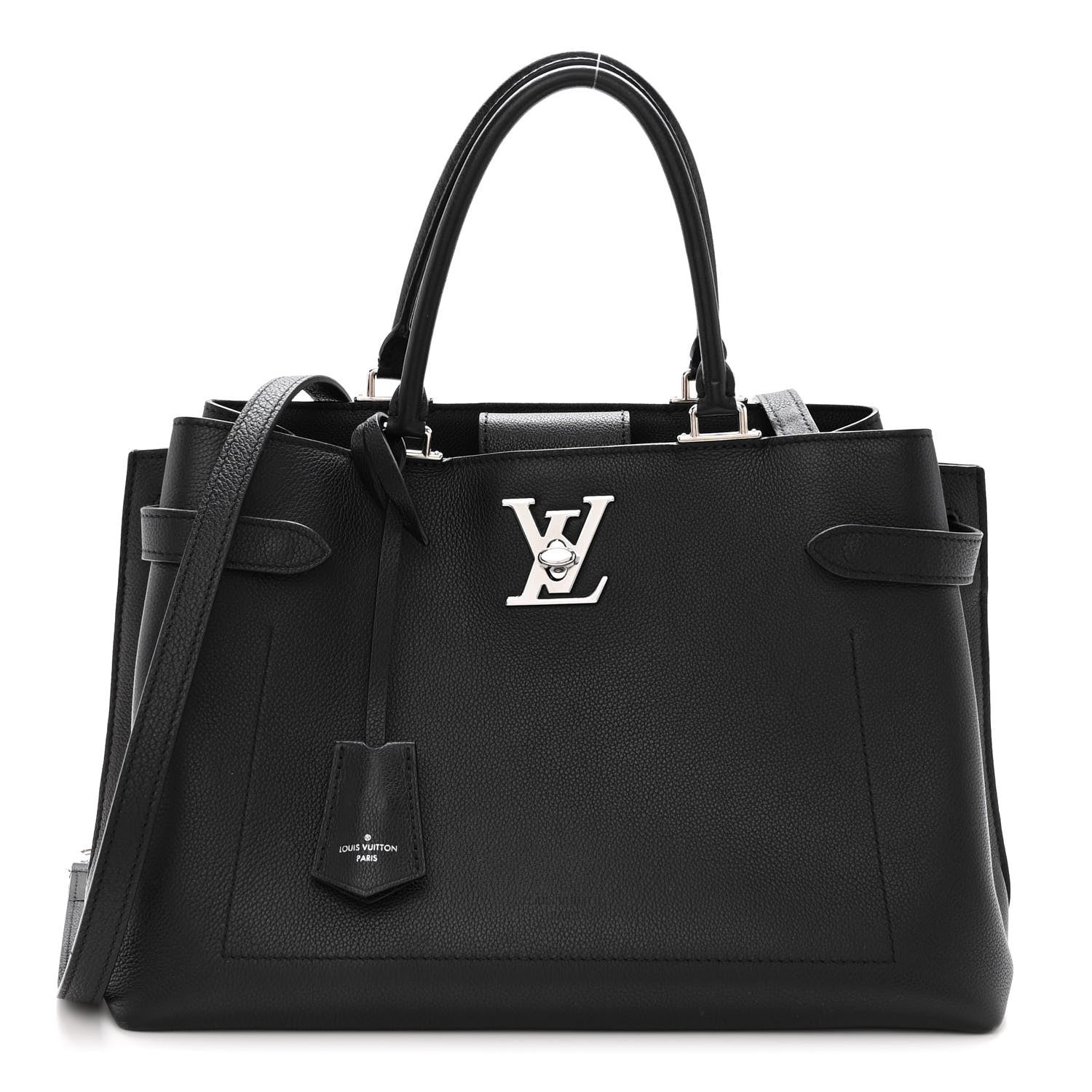 Louis Vuitton LOUIS VUITTON Calfskin Lockme Day Black 1 of 11