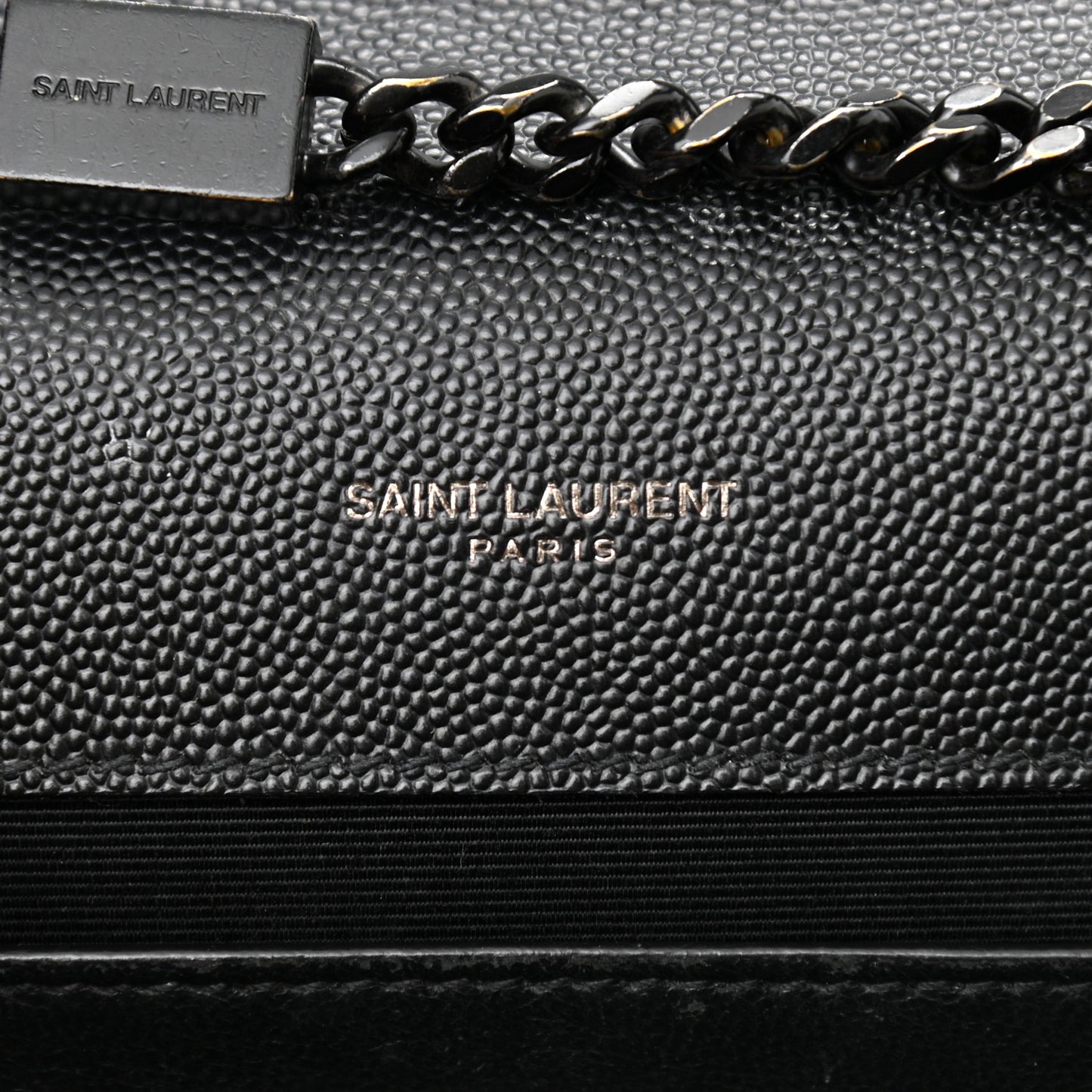 Grain De Poudre Medium Classic Monogram Kate Satchel Black