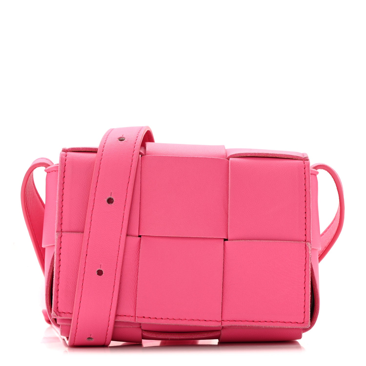 Bottega Veneta Lambskin Maxi Intrecciato Extra Mini Cassette Crossbody Bag Bon Bon 1 of 14