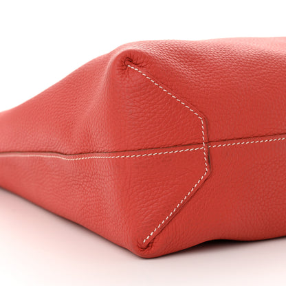 Hermes Taurillon Clemence Double Sens Reversible Tote 36 Sanguine Rose Jaipur 14 of 21