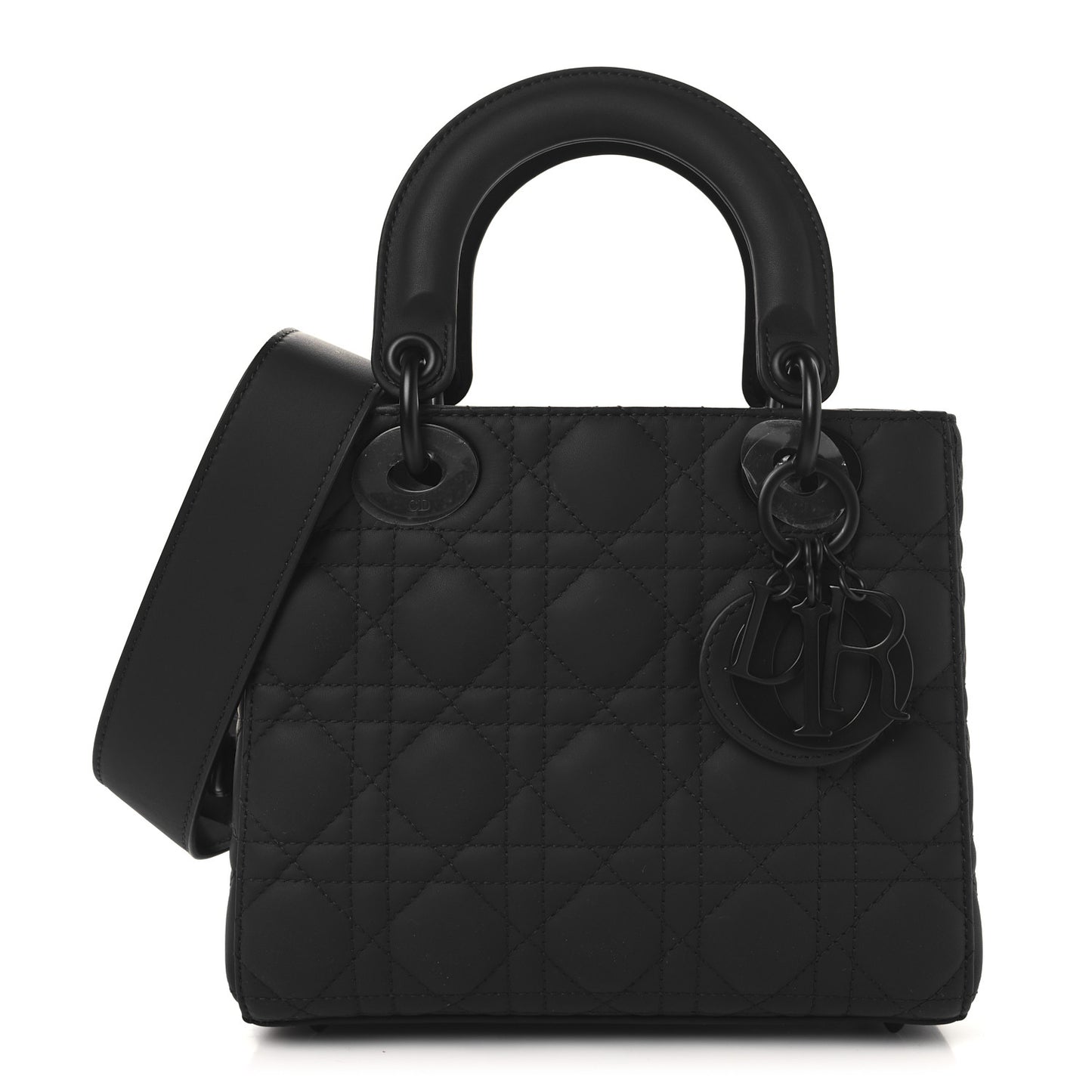 Ultra Matte Calfskin Cannage Small My ABCDior Lady Dior Black