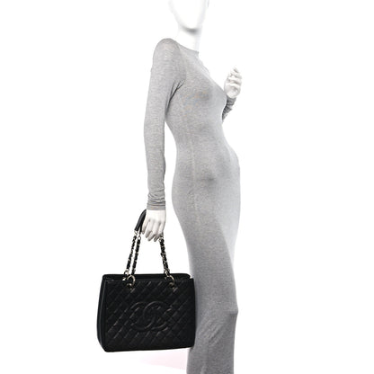 Chanel Caviar Quilted Grand Shopping Tote GST Black 2 of 10