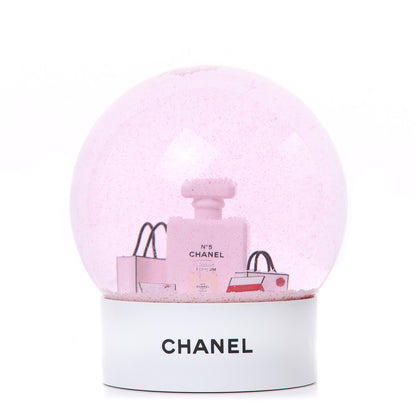 Chanel Glass N°5 Perfume Bottle Snow Globe Pink 1 of 5