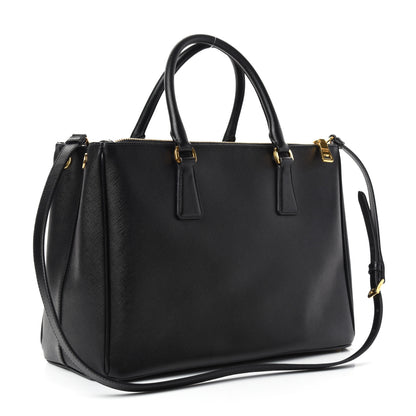Prada Saffiano Medium Galleria Double Zip Tote Black 3 of 10
