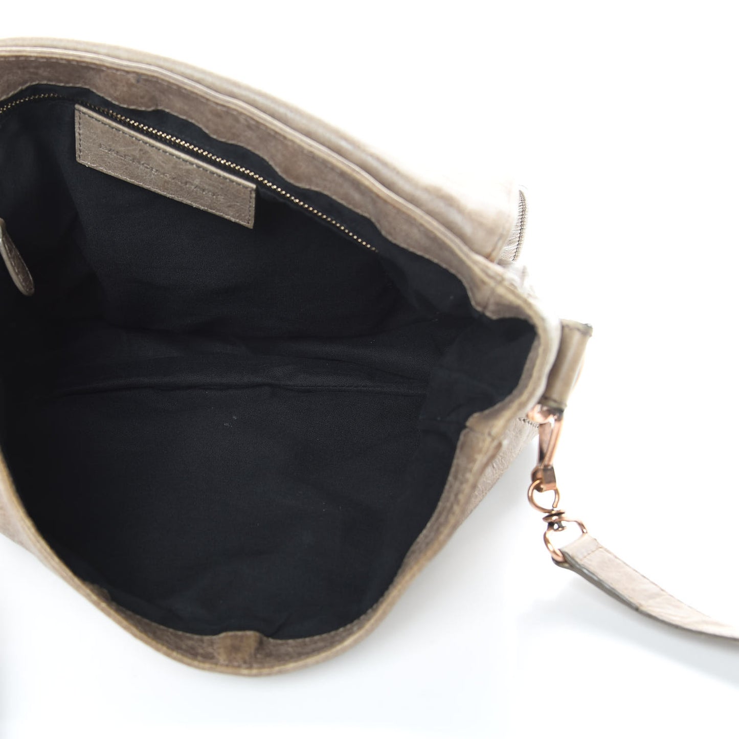 Agneau Giant 12 Rose Gold Hardware Neo Folk Messenger Gris Poivre
