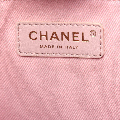 Chanel Mixed Fibers Calfskin Medium Deauville Tote Rose Pink 6 of 23