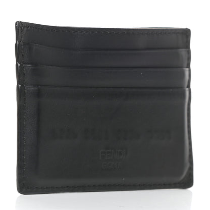 Fendi Vitello Century Metal Monster Eyes Card Holder Black 3 of 7